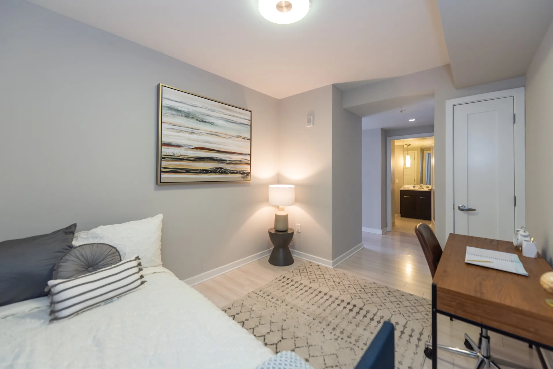 Bedroom with extra space for desk