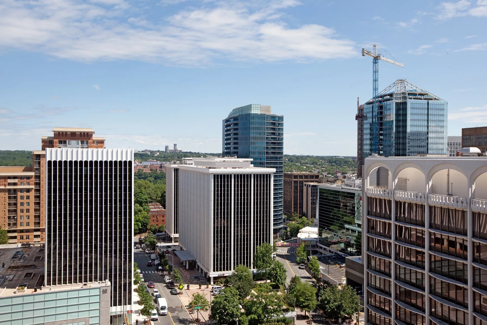 View of Arlington skyline from rooftop